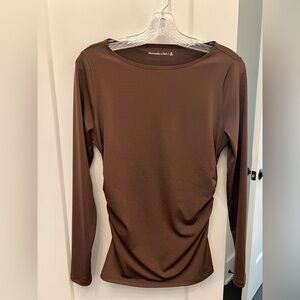 Abercrombie & Fitch brown long sleeve top, NEVER WORN